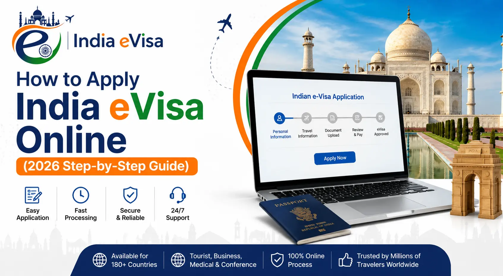 How to Apply India eVisa Online (2026 Step-by-Step Guide)